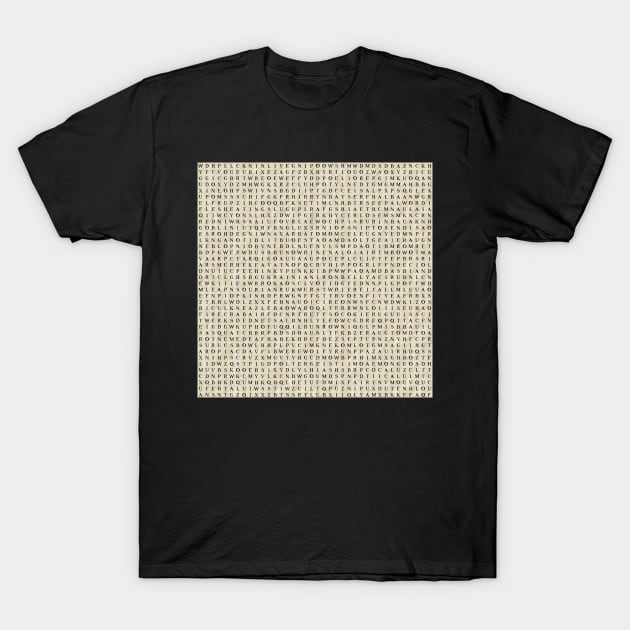 Word Search: Magical Creatures T-Shirt by implexity